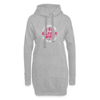 Oil Field Wife Oil Rig Oil Rig - Hoodie Dress - heather grey - Front