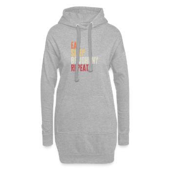 Mange, dors, sois Johnny, répète le nom rétro - Sweat-shirt à capuche long Femme - gris chiné - Devant
