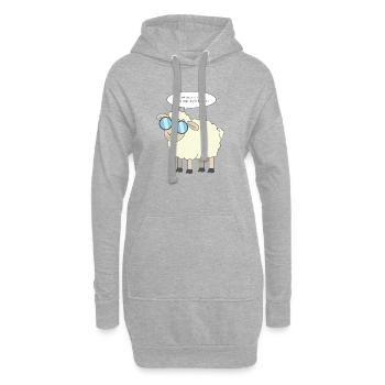 Mouton intelligent : Malveillance contre Stupidité - Sweat-shirt à capuche long Femme - gris chiné - Devant