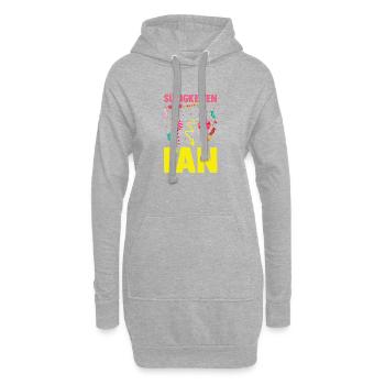 Süschigkeiten Naschkatze Süßes Mädchen - Hoodie-Kleid - Grau meliert - Vorne