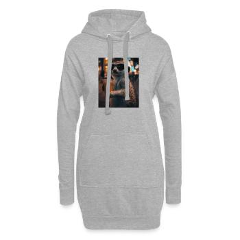 Lunettes de soleil Suricate au café - Sweat-shirt à capuche long Femme - gris chiné - Devant