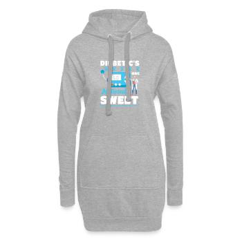 Diabetes Typ 1 Diabetiker - Hoodie-Kleid - Grau meliert - Vorne