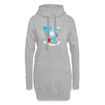 Diabetes Typ 1 Diabetiker - Hoodie-Kleid - Grau meliert - Vorne