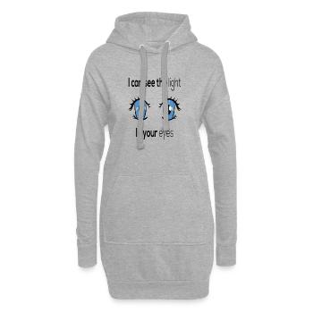 I Can See The Light In Your Eyes Anime Graphic - Hoodie-Kleid - Grau meliert - Vorne