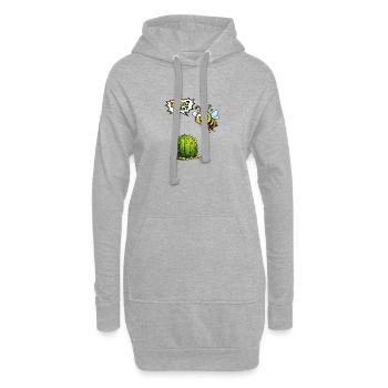 Lustiger Biene Spruch Geschenk Motiv - Hoodie-Kleid - Grau meliert - Vorne