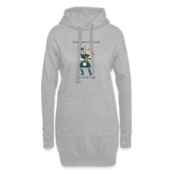 Les cornemuses : Qui donne le ton ? - Sweat-shirt à capuche long Femme - gris chiné - Devant