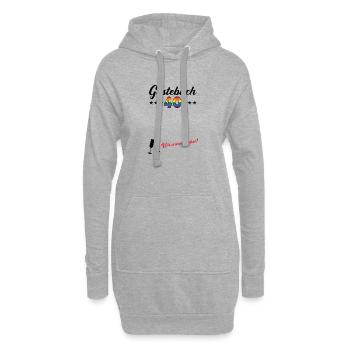 40 Jahre Gästebuch Outfit 40. Geburtstag Jubiläum - Hoodie-Kleid - Grau meliert - Vorne