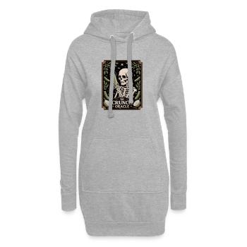 The Crunch Oracle Skelett Mit Gurke Humor - Hoodie-Kleid - Grau meliert - Vorne