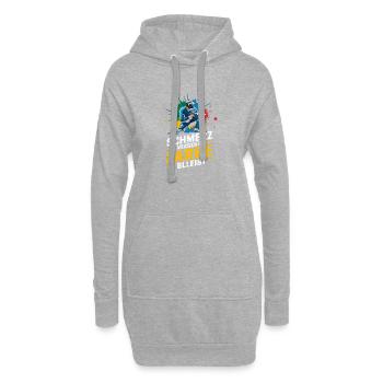  Schmerz Vergeht Farbe Blleibt Lustiger Paintball - Hoodie-Kleid - Grau meliert - Vorne