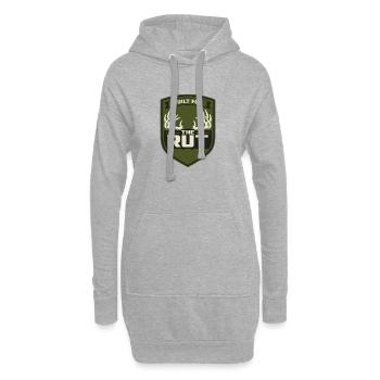 Chasseur à queue blanche Chasse au cerf - Sweat-shirt à capuche long Femme - gris chiné - Devant