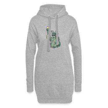 Statue de la Liberté : Ne dérangez pas le design du café - Sweat-shirt à capuche long Femme - gris chiné - Devant