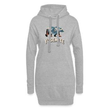 Yosemite Bär - Nationalpark Outdoor Design - Hoodie-Kleid - Grau meliert - Vorne