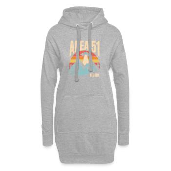 Area 51 Nevada UFO Retro Design - Hoodie-Kleid - Grau meliert - Vorne