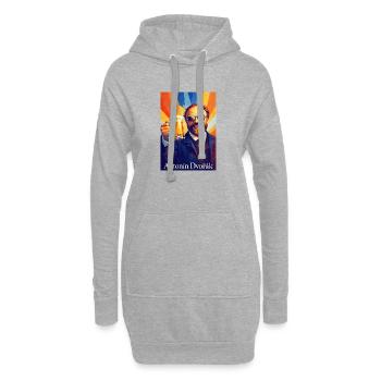 Historischer Feierabendheld - Hoodie-Kleid - Grau meliert - Vorne