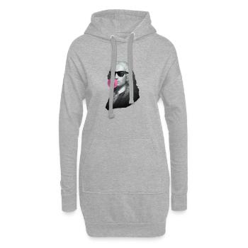 Baroque Portrait Bubblegum Pop - Hoodie-Kleid - Grau meliert - Vorne