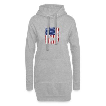 Chien à poil court allemand Pointer allemand - Sweat-shirt à capuche long Femme - gris chiné - Devant