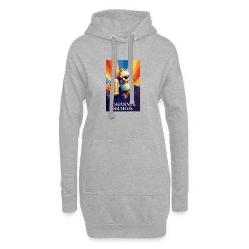 Johannes Brahms - Hoodie-Kleid - Grau meliert - Vorne
