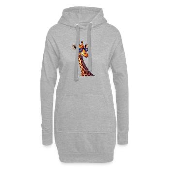 Lunettes Patriotic Giraffe USA - Sweat-shirt à capuche long Femme - gris chiné - Devant