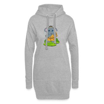 Lance du Guerrier Éléphant - Sweat-shirt à capuche long Femme - gris chiné - Devant