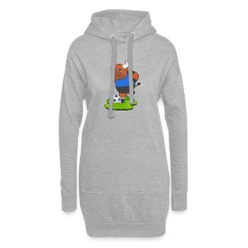 Stier Fußballspieler Fußball Sport - Hoodie-Kleid - Grau meliert - Vorne