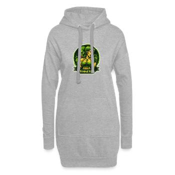 Sinners! Dämonin im Grünen - Hoodie-Kleid - Grau meliert - Vorne