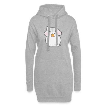 Cute Chubby Hamster Cartoon Animal Design - Hoodie-Kleid - Grau meliert - Vorne