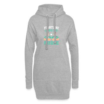 Infirmière de l’hôpital des infirmières - Sweat-shirt à capuche long Femme - gris chiné - Devant