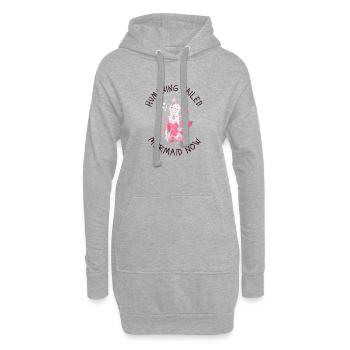 Mermaid Now: Scheiternde Meerjungfrau - Hoodie-Kleid - Grau meliert - Vorne