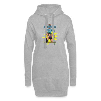Hürdenlauf: No Hurdle No Cry - Hoodie-Kleid - Grau meliert - Vorne