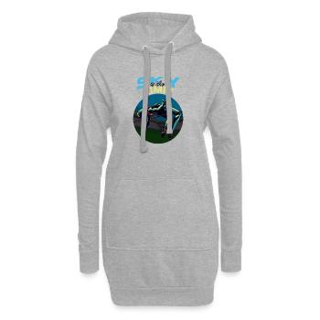 Hochsprung: Sky is the Limit! - Hoodie-Kleid - Grau meliert - Vorne