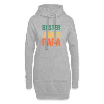 Papa Fête des pères Chasse Chasse Chasseur - Sweat-shirt à capuche long Femme - gris chiné - Devant