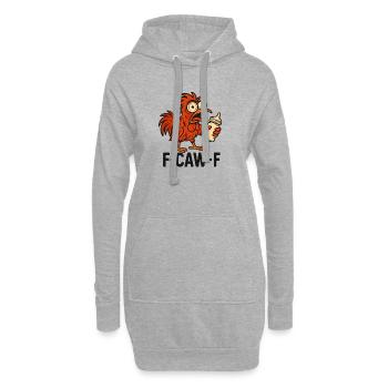 F-CAW-F Eltern Hahn Huhn Humor Geschenkidee - Hoodie-Kleid - Grau meliert - Vorne