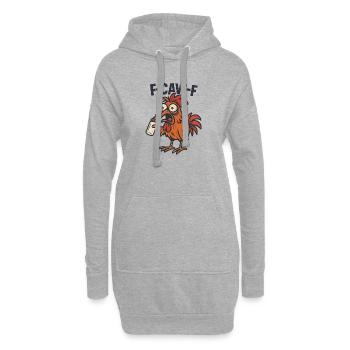 F-CAW-F Eltern Hahn Huhn Humor Geschenkidee - Hoodie-Kleid - Grau meliert - Vorne