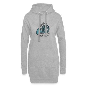 Aqua French Horn Tangle - Hoodie-Kleid - Grau meliert - Vorne