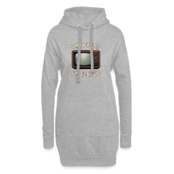 I'm not old I'm classic - Röhrenbild TV Nostalgie - Hoodie-Kleid - Grau meliert - Vorne