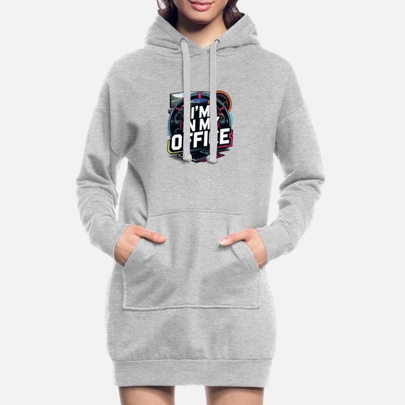 Je suis dans mon bureau Sweat-shirt à capuche long Femme