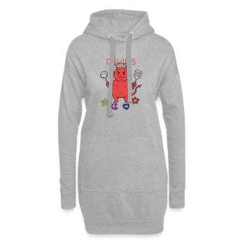 Teufels Küche Koch-Teufel Nr.2 - Hoodie-Kleid - Grau meliert - Vorne