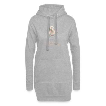 Motif barbecue floral Garden Party Master pour barbecue floral - Sweat-shirt à capuche long Femme - gris chiné - Devant