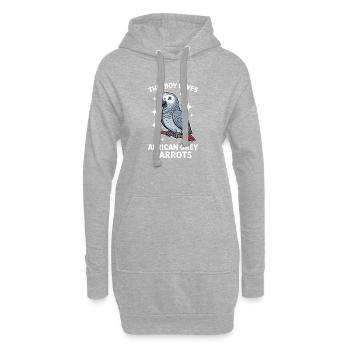 Graupapagei Sprüche Lustiges Graupapagei Geschenk  - Hoodie-Kleid - Grau meliert - Vorne