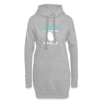 Fantôme Paranormal Fantôme Fantôme Effrayant - Sweat-shirt à capuche long Femme - gris chiné - Devant