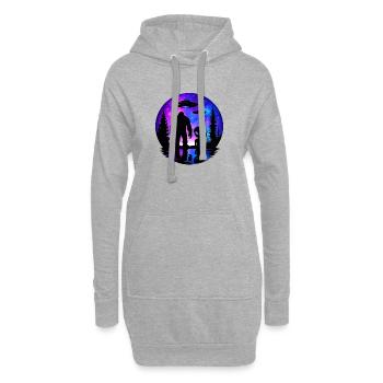 Alien Bigfoot UFO Sasquatch Believers Raumschiff - Hoodie-Kleid - Grau meliert - Vorne
