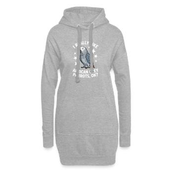 Graupapagei Sprüche Lustiges Graupapagei Geschenk  - Hoodie-Kleid - Grau meliert - Vorne