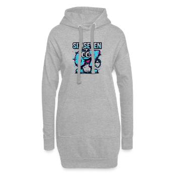 Six Seven 67 Meme Glitch Mascot Italian Brainrot - Hoodie-Kleid - Grau meliert - Vorne
