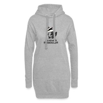 Alle hier haben einen Dachsschaden Lustiger Dachs - Hoodie-Kleid - Grau meliert - Vorne