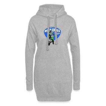 Moto Cross - Supercross - Moto Cross - Offroad - Hoodie-Kleid - Grau meliert - Vorne