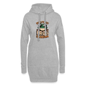 Meilleure grenouille grand-mère du monde avec - Sweat-shirt à capuche long Femme - gris chiné - Devant
