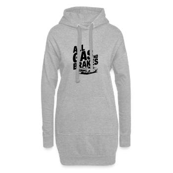 Benzin ohne Bremsen - Hoodie-Kleid - Grau meliert - Vorne