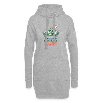 Le doute de Croûton | Humour salade Keto - Sweat-shirt à capuche long Femme - gris chiné - Devant