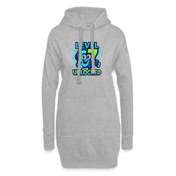 Level 67 Unlocked Six Seven Italian Brainrot Gamer - Hoodie-Kleid - Grau meliert - Vorne