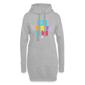 Talk Nerdy To Me Funny Colorful Geek Graphic - Hoodie-Kleid - Grau meliert - Vorne
